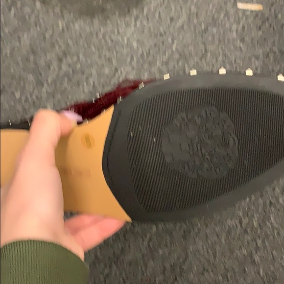 Brand new burgundy velvet combat style boot - Picture 4 of 8